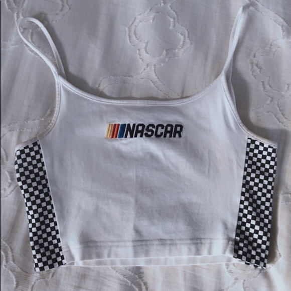NASCAR white cropped baby tank - Picture 1 of 4